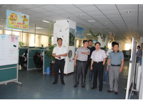 河北省省委辦公廳調(diào)研組副主任陳俊元、調(diào)研組副組長周浩來我公司參觀考察